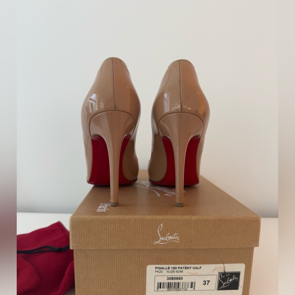 Christian Louboutin Pigalle 100 Patent Nude
